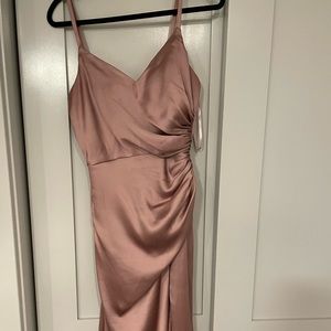 Revelry Satin dress, size 6, Color: Desert Rose